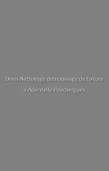 Devis Nettoyage demoussage de toiture a Adervielle Pouchergues