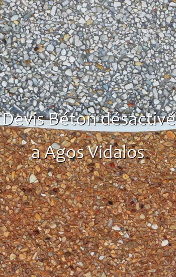Devis Béton désactivé a Agos Vidalos