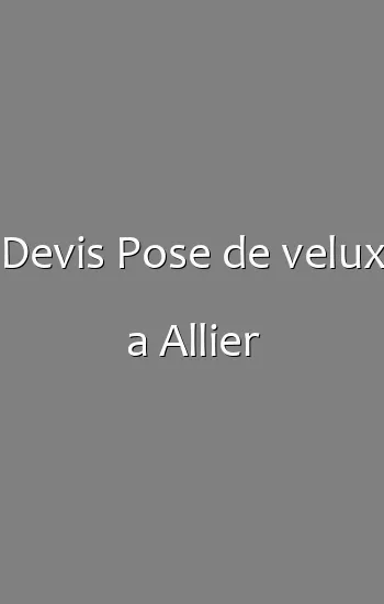 Devis Pose de velux a Allier