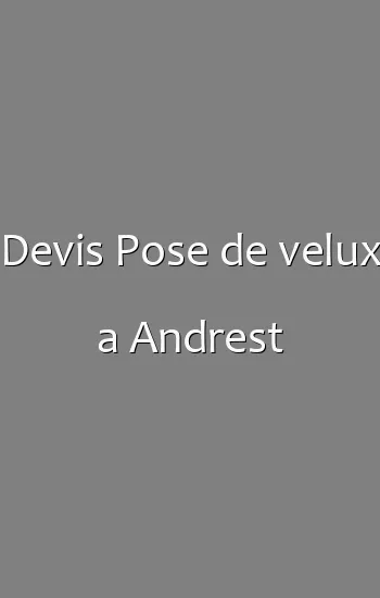 Devis Pose de velux a Andrest