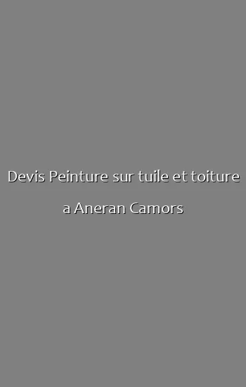Devis Peinture sur tuile et toiture a Aneran Camors
