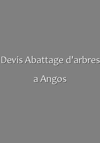 Devis Abattage d'arbres a Angos