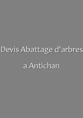 Devis Abattage d'arbres a Antichan