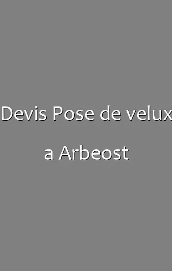 Devis Pose de velux a Arbeost