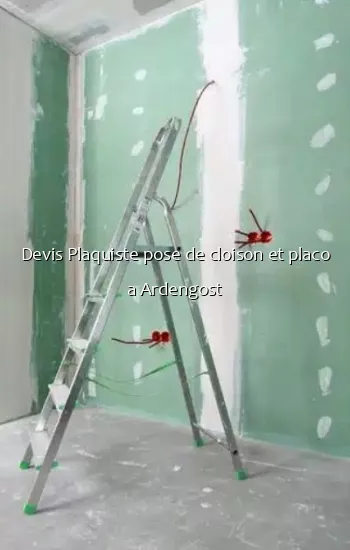 Devis Plaquiste pose de cloison et placo a Ardengost