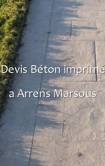 Devis Béton imprimé a Arrens Marsous