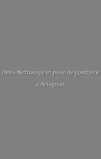 Devis Nettoyage et pose de gouttière a Artagnan