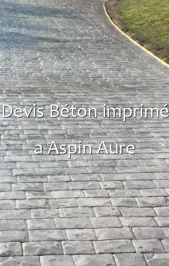Devis Béton imprimé a Aspin Aure