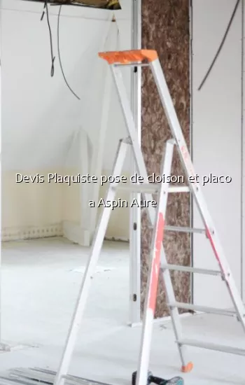 Devis Plaquiste pose de cloison et placo a Aspin Aure