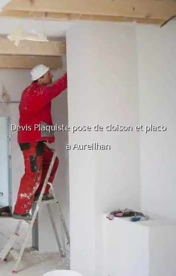 Devis Plaquiste pose de cloison et placo a Aureilhan