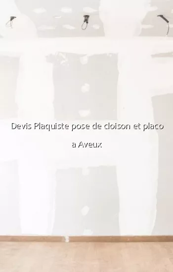 Devis Plaquiste pose de cloison et placo a Aveux
