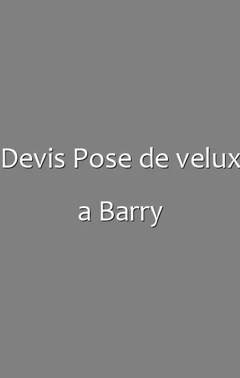 Devis Pose de velux a Barry