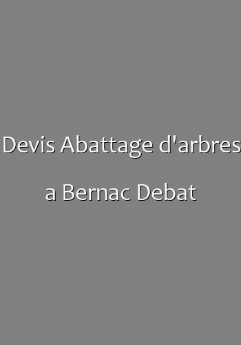 Devis Abattage d'arbres a Bernac Debat