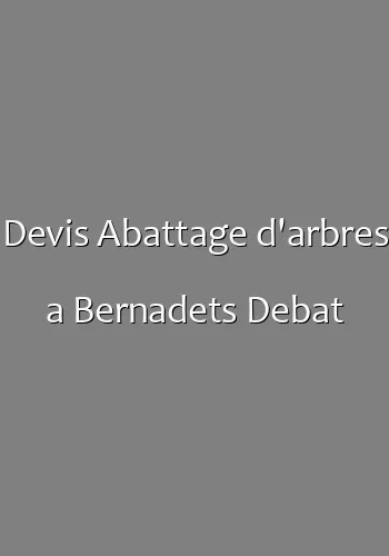 Devis Abattage d'arbres a Bernadets Debat