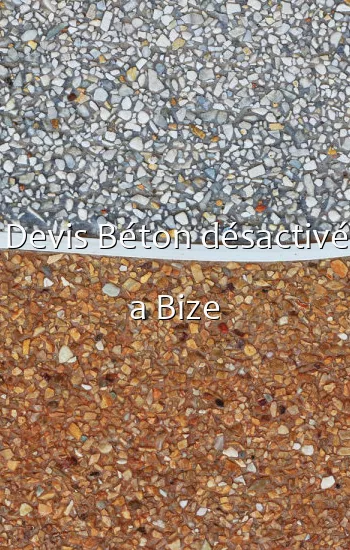 Devis Béton désactivé a Bize