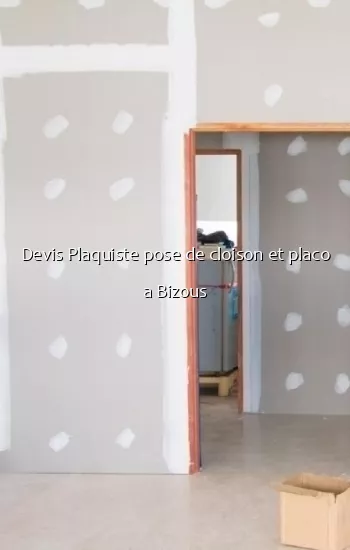 Devis Plaquiste pose de cloison et placo a Bizous