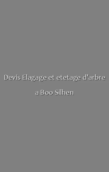 Devis Elagage et etetage d'arbre a Boo Silhen