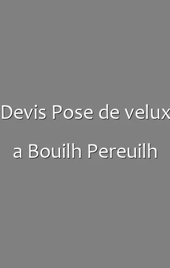Devis Pose de velux a Bouilh Pereuilh