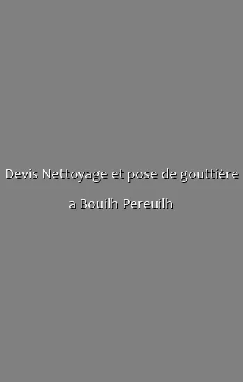 Devis Nettoyage et pose de gouttière a Bouilh Pereuilh