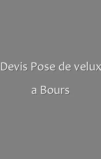 Devis Pose de velux a Bours