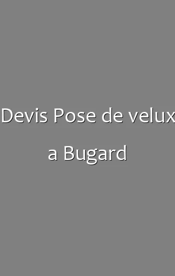 Devis Pose de velux a Bugard