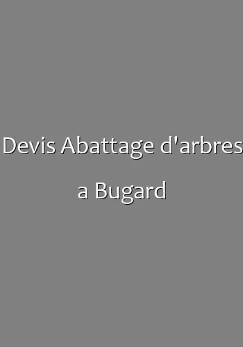 Devis Abattage d'arbres a Bugard