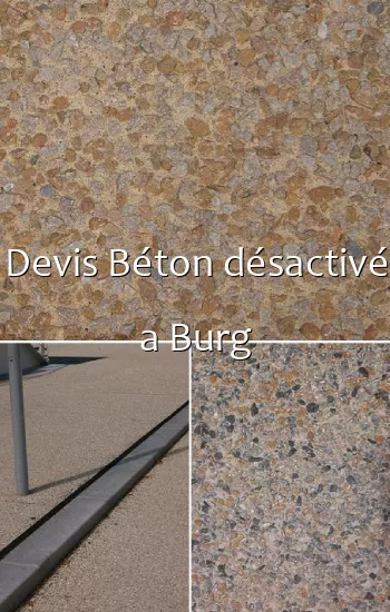 Devis Béton désactivé a Burg