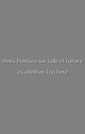 Devis Peinture sur tuile et toiture a Cadeilhan Trachere