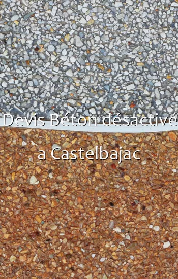 Devis Béton désactivé a Castelbajac
