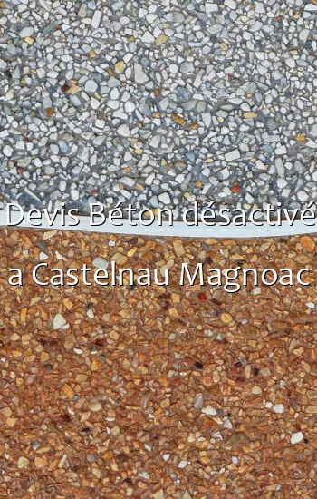Devis Béton désactivé a Castelnau Magnoac