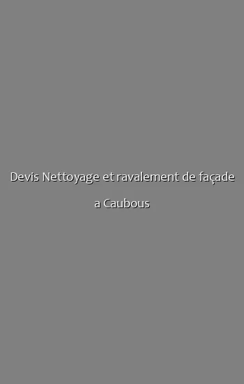Devis Nettoyage et ravalement de façade a Caubous