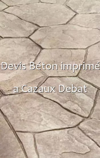 Devis Béton imprimé a Cazaux Debat