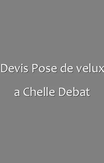 Devis Pose de velux a Chelle Debat