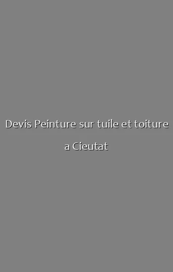 Devis Peinture sur tuile et toiture a Cieutat