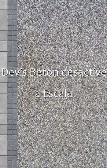 Devis Béton désactivé a Escala