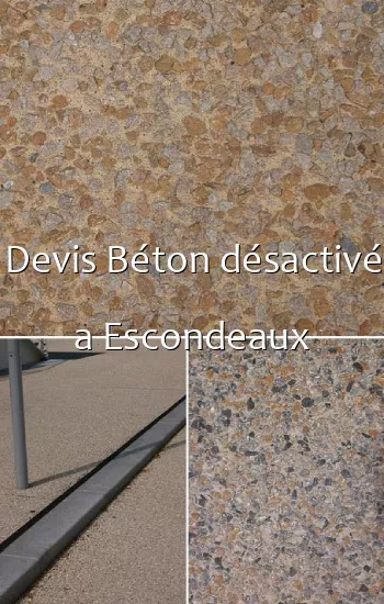 Devis Béton désactivé a Escondeaux