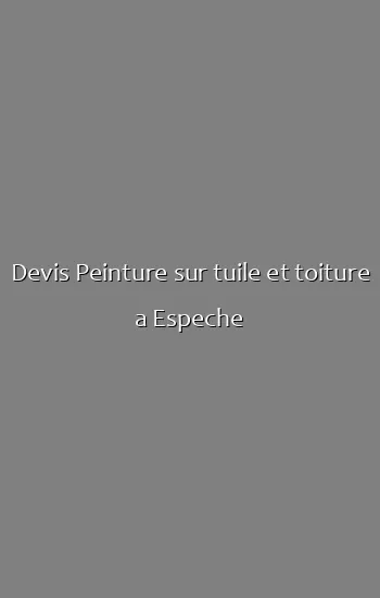 Devis Peinture sur tuile et toiture a Espeche