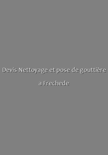Devis Nettoyage et pose de gouttière a Frechede