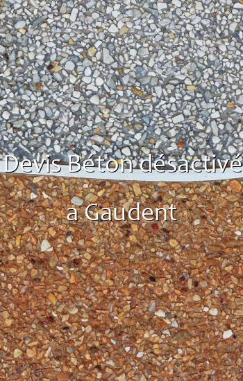 Devis Béton désactivé a Gaudent