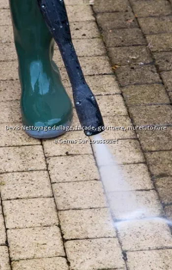 Devis Nettoyage dallage, façade, gouttiere, muret, toiture a Germs Sur Loussouet