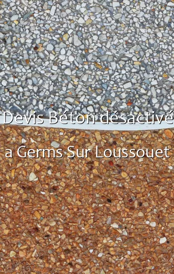 Devis Béton désactivé a Germs Sur Loussouet
