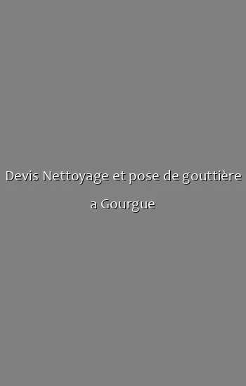 Devis Nettoyage et pose de gouttière a Gourgue