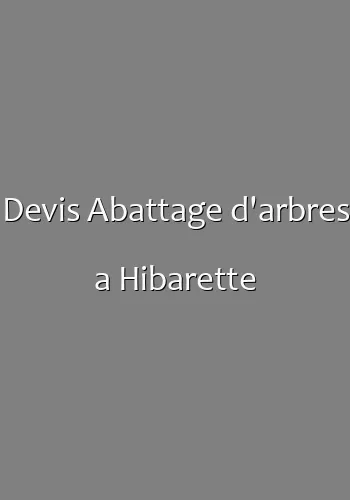 Devis Abattage d'arbres a Hibarette