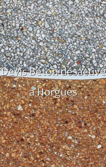 Devis Béton désactivé a Horgues