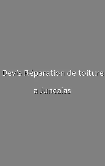 Devis Réparation de toiture a Juncalas