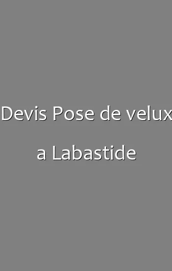 Devis Pose de velux a Labastide
