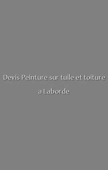 Devis Peinture sur tuile et toiture a Laborde