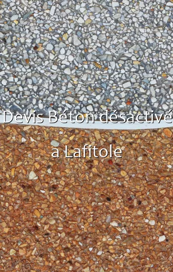 Devis Béton désactivé a Lafitole