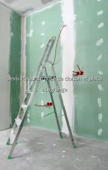 Devis Plaquiste pose de cloison et placo a Lagrange