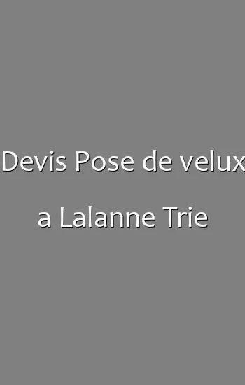 Devis Pose de velux a Lalanne Trie
